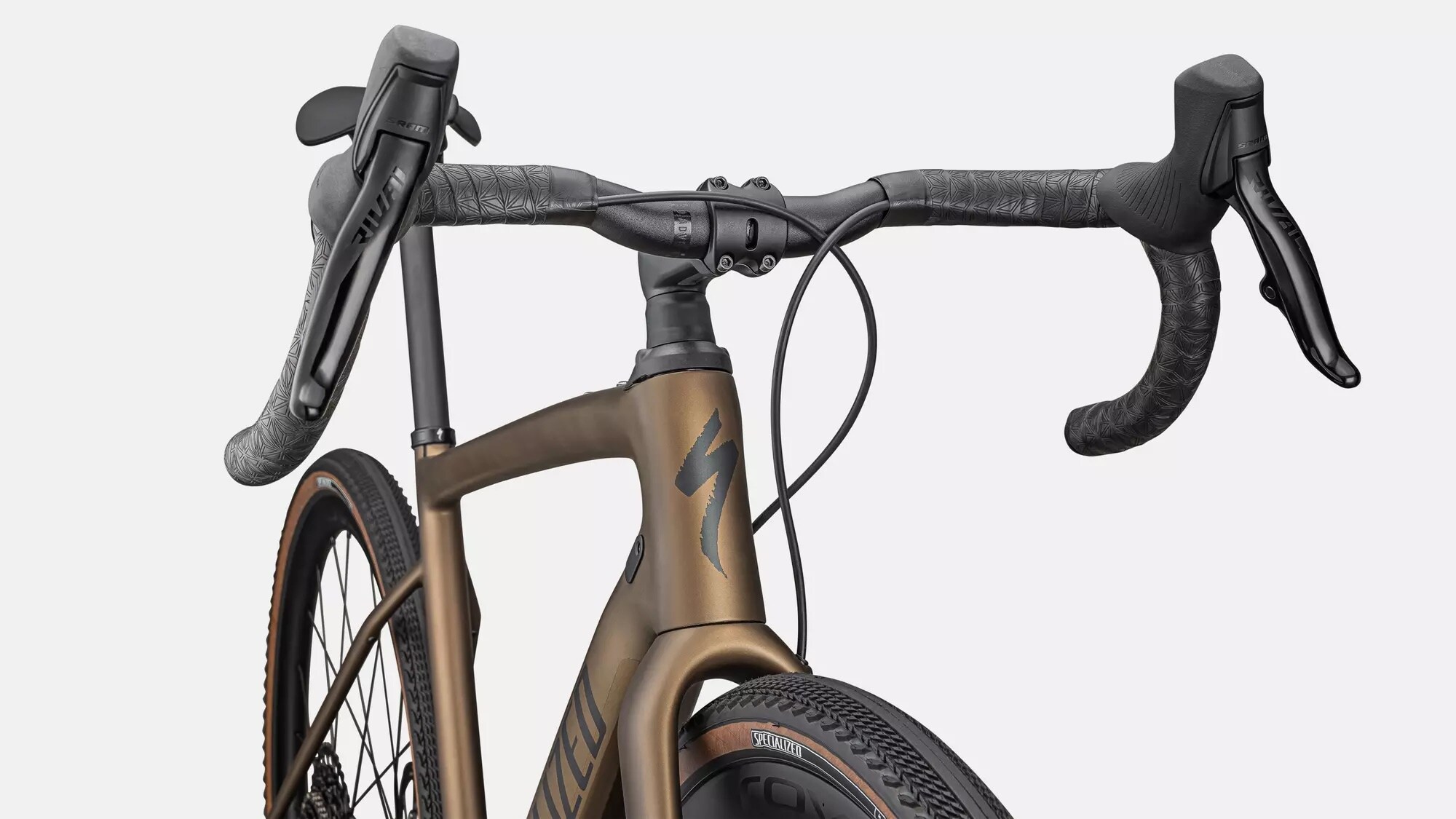 Specialized Cykel, Diverge Expert Carbon, Satin Burnt Gold Metallic / Black Liquid Metal