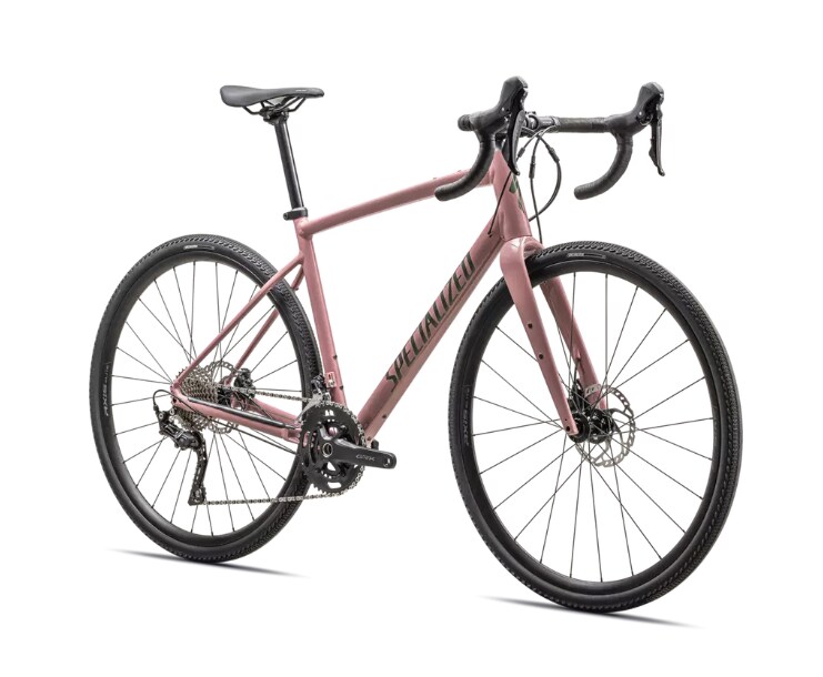 Specialized Cykel, Diverge Elite E5, Gloss Dusky Pink / Cypress Green Metallic