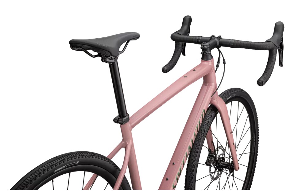 Specialized Cykel, Diverge Elite E5, Gloss Dusky Pink / Cypress Green Metallic