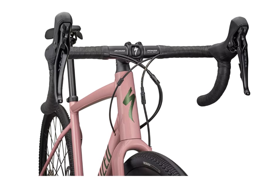 Specialized Cykel, Diverge Elite E5, Gloss Dusky Pink / Cypress Green Metallic