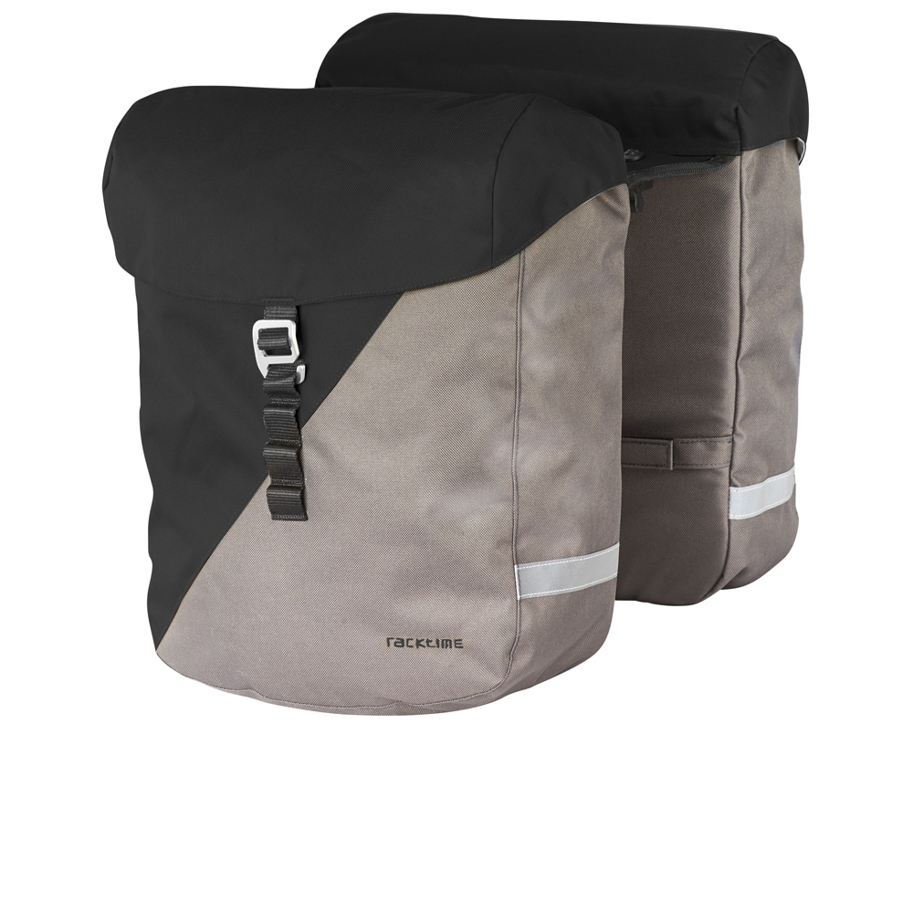 Racktime Packväska, VIDA Double Bag, Carbon Black/Stone Grey