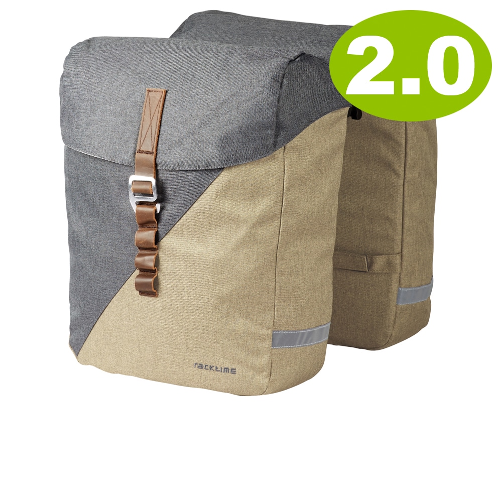 Racktime Packväska, HEDA 2.0 Double Bag, Desert sand/dust grey