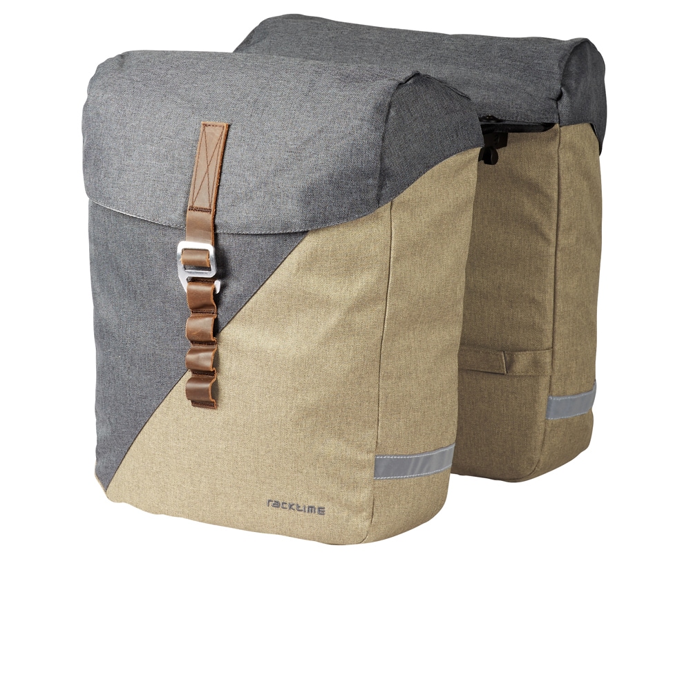 Racktime Packväska, HEDA 2.0 Double Bag, Desert sand/dust grey