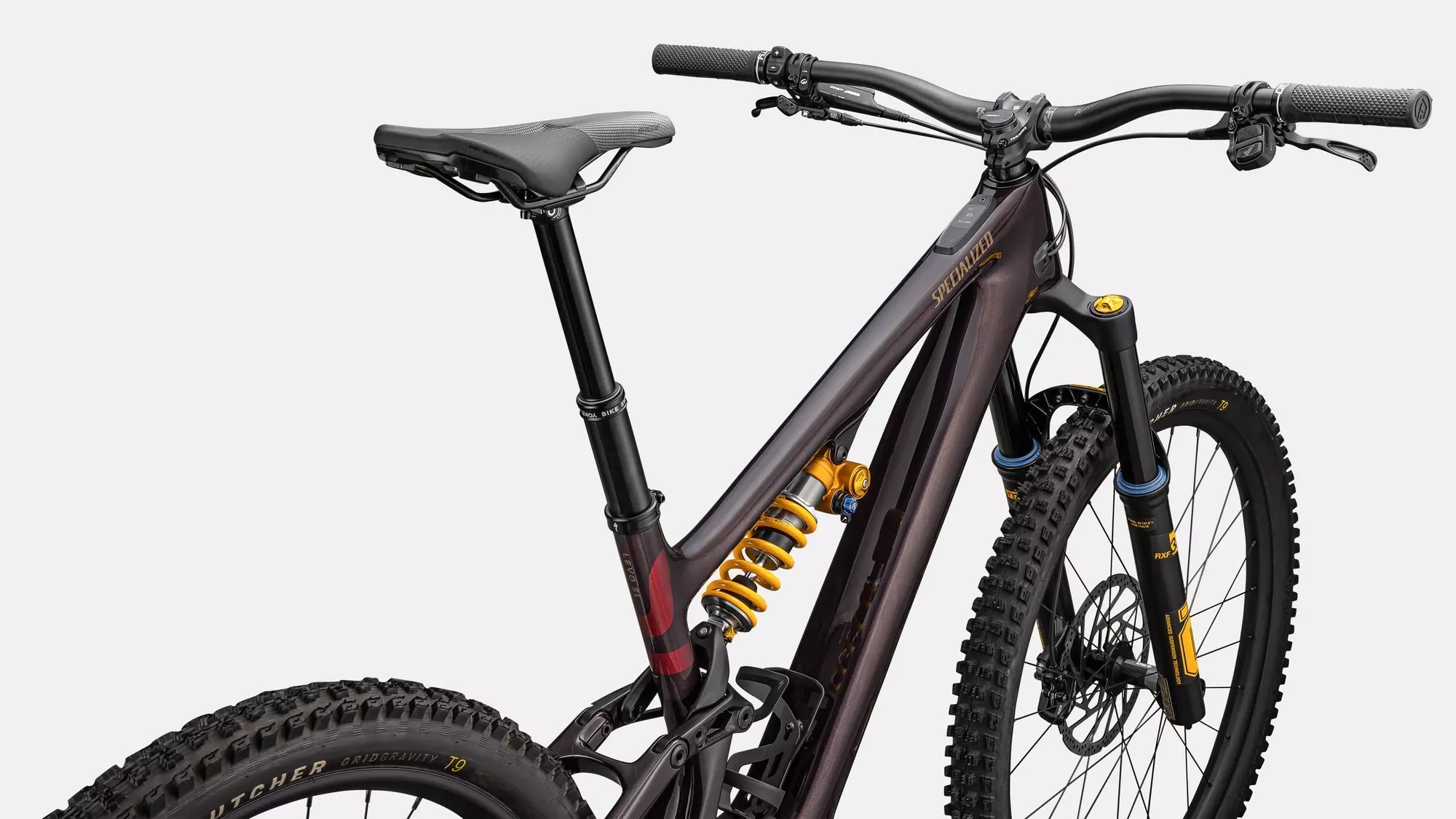 Specialized Cykel, Turbo Levo SL Öhlins Coil Carbon, Solidity / Maroon / Burnt Gold Metallic 