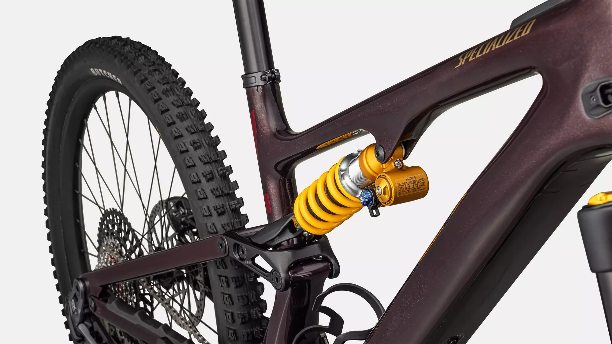 Specialized Cykel, Turbo Levo SL Öhlins Coil Carbon, Solidity / Maroon / Burnt Gold Metallic 