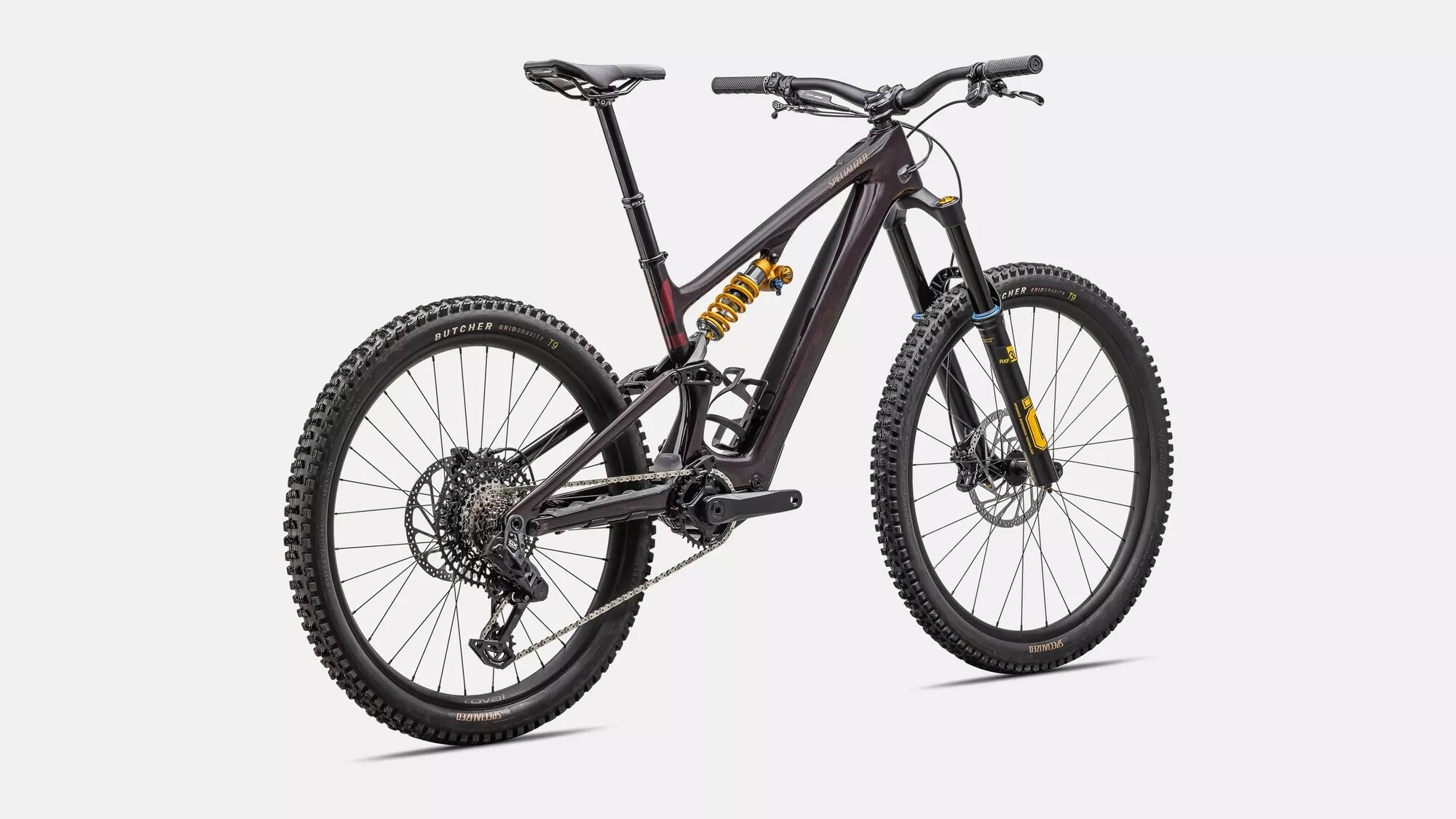 Specialized Cykel, Turbo Levo SL Öhlins Coil Carbon, Solidity / Maroon / Burnt Gold Metallic 