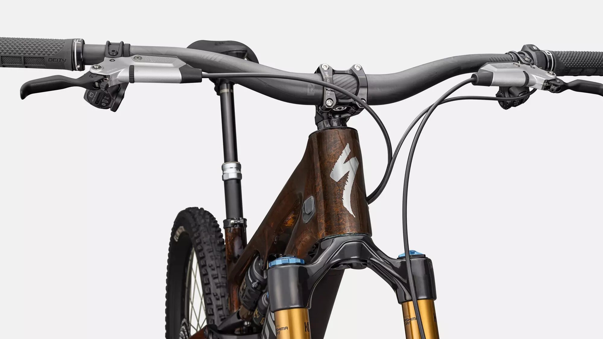 Specialized Cykel, Turbo Levo SL S-Works Carbon, Brown Tint / Gunmetal Impasto / Ashen Grey / Brushed Liquid Metal 