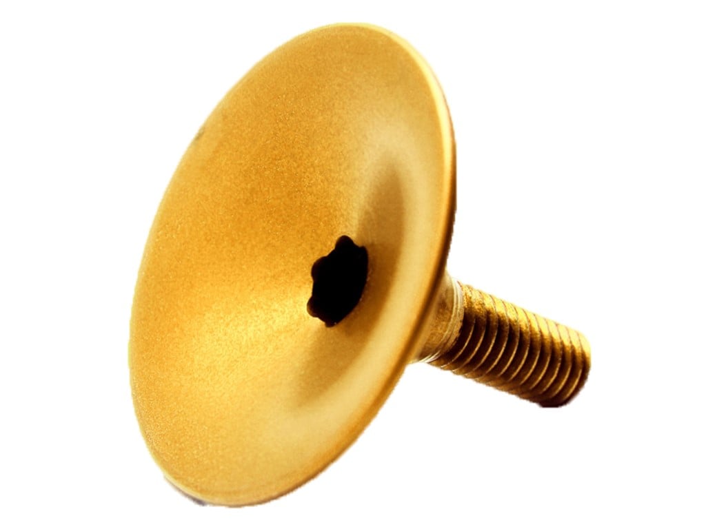 AbsolutBlack A-Head Lock, Guld 1 1/8" inkl. skruv