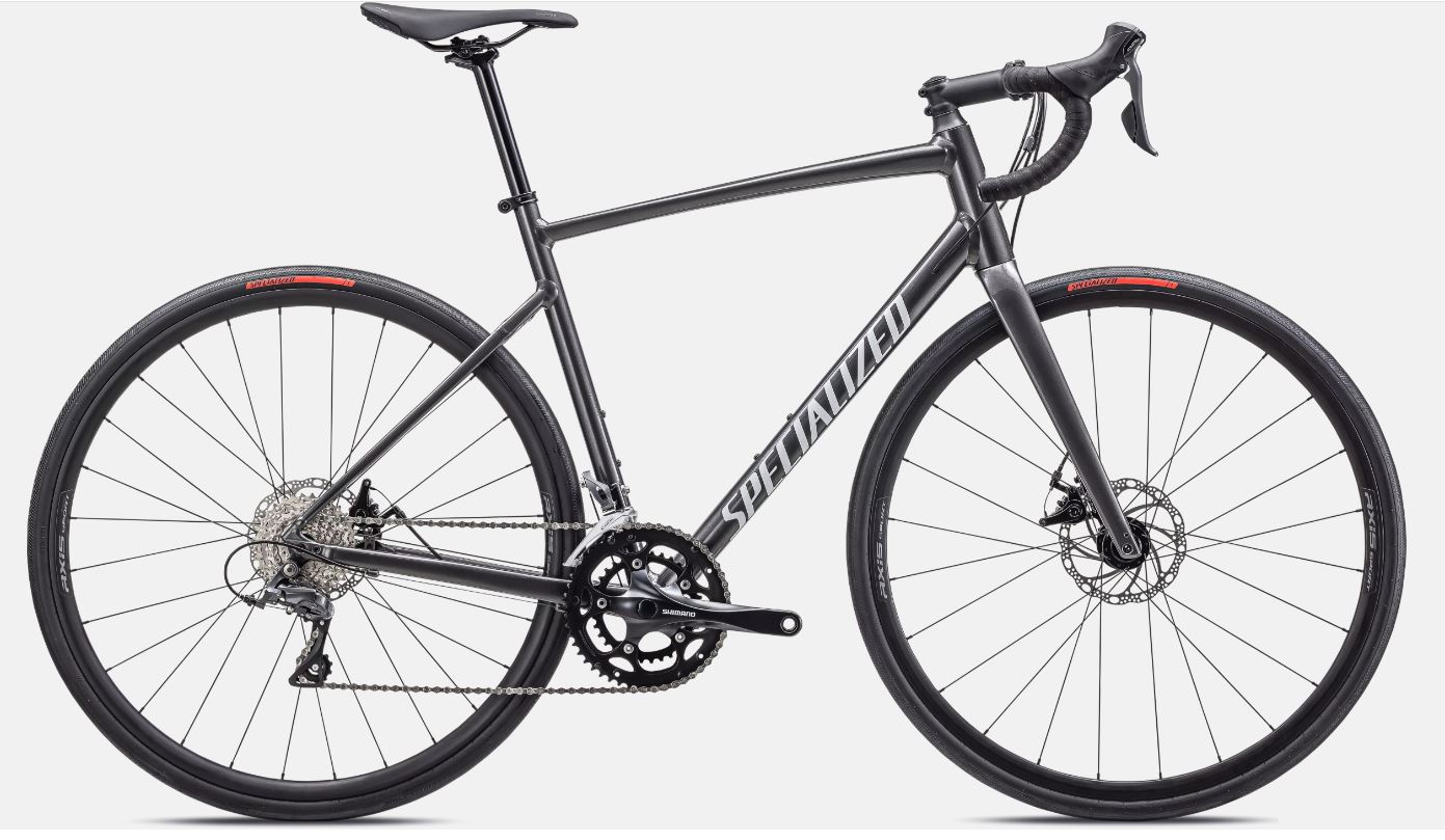 Specialized Cykel, Allez E5 Disc, Gloss Smoke / White / Silver Dust