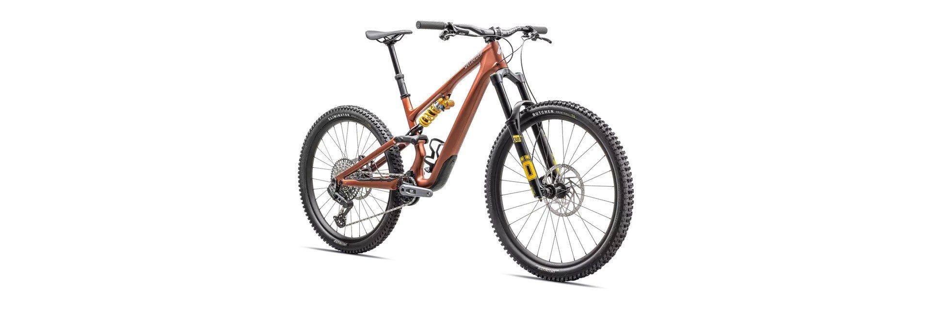 Specialized Cykel, Stumpjumper 15 OHLINS COIL, Satin Copper Speckle / Satin Silver Dust