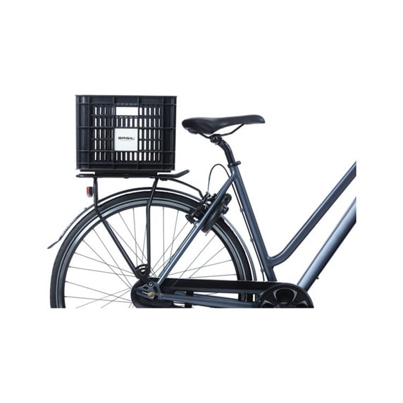 Basil Cykelkorg, Crate Recycled MIK, Black