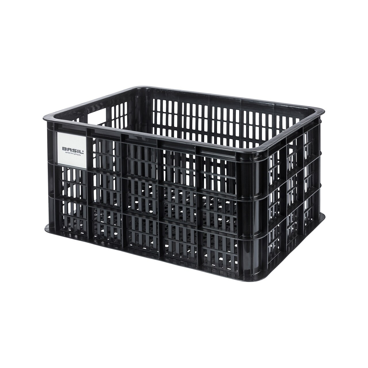 Basil Cykelkorg, Crate Recycled MIK, Black