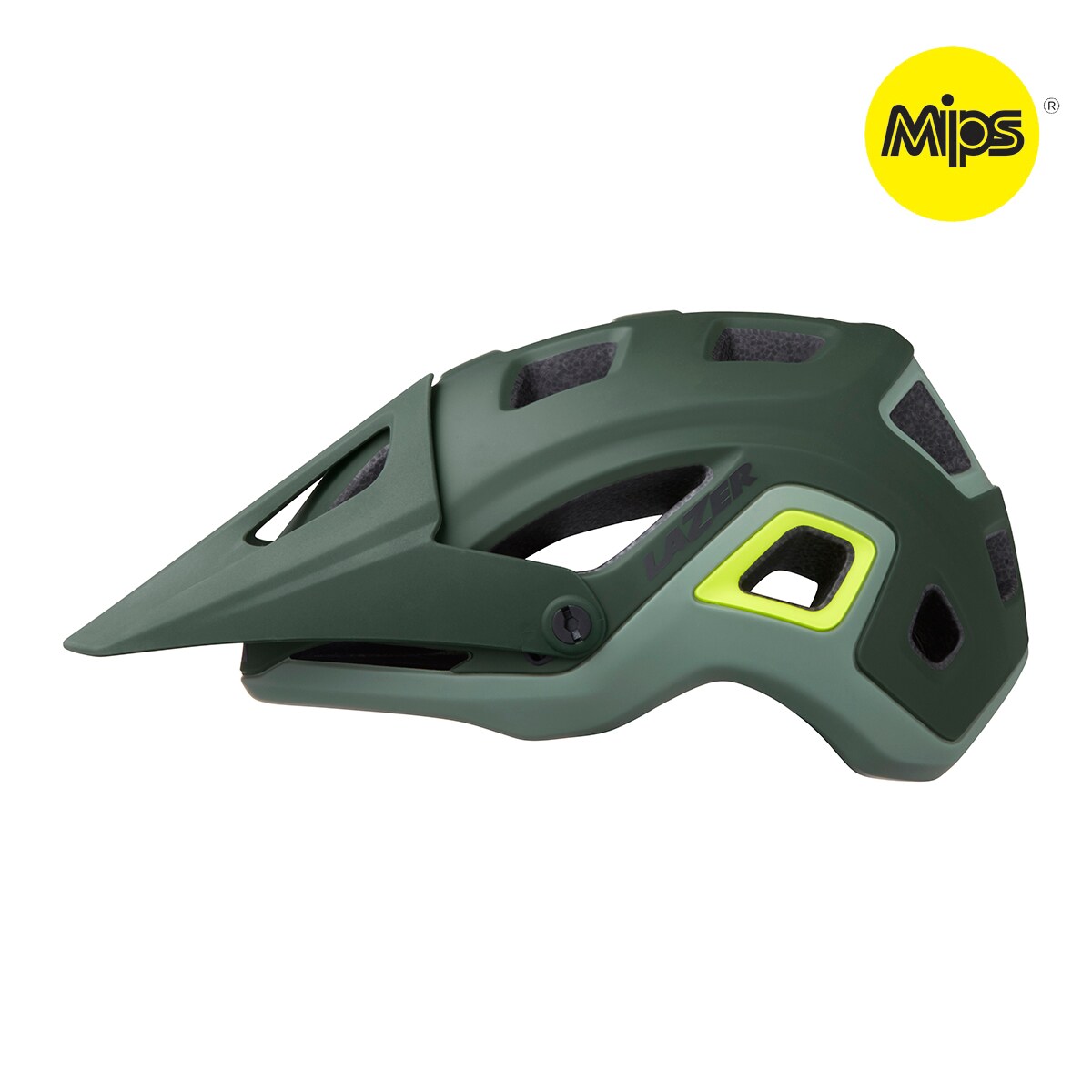 Lazer Hjälm, Impala MIPS, Matte Dark Green F- Yellow