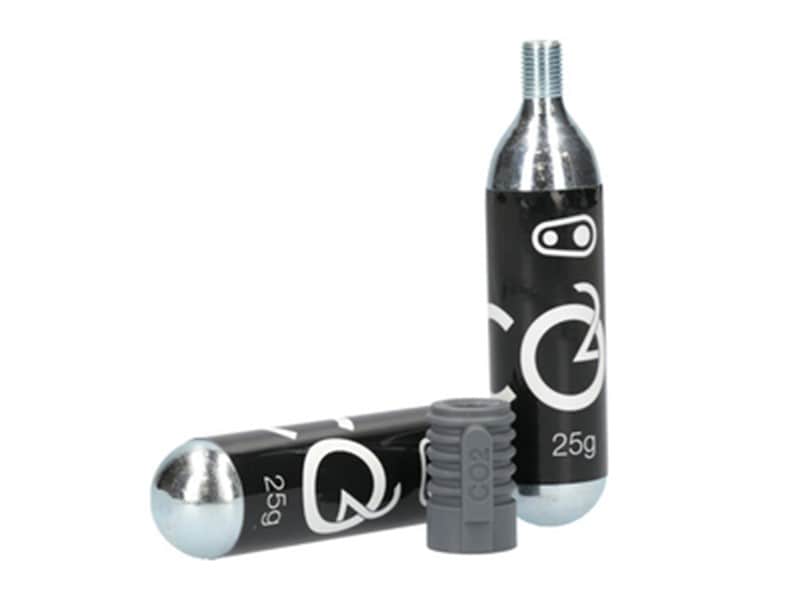 CrankBrothers Pump, 25g Threaded CO2 cartridge w/ inflator, Gängad