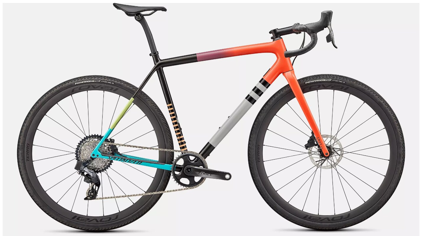 Specialized Cykel, Crux PRO, Gloss Coral Lilac Fade/Carbon/Limestone/Papaya/Grey/Black