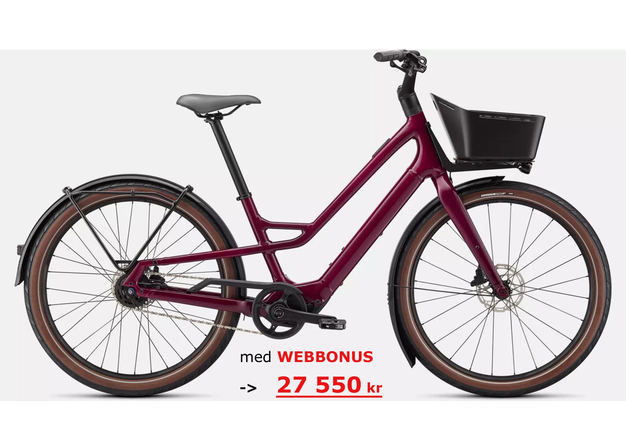 Specialized Cykel, Turbo Como SL 4.0, Raspberry/Transparent