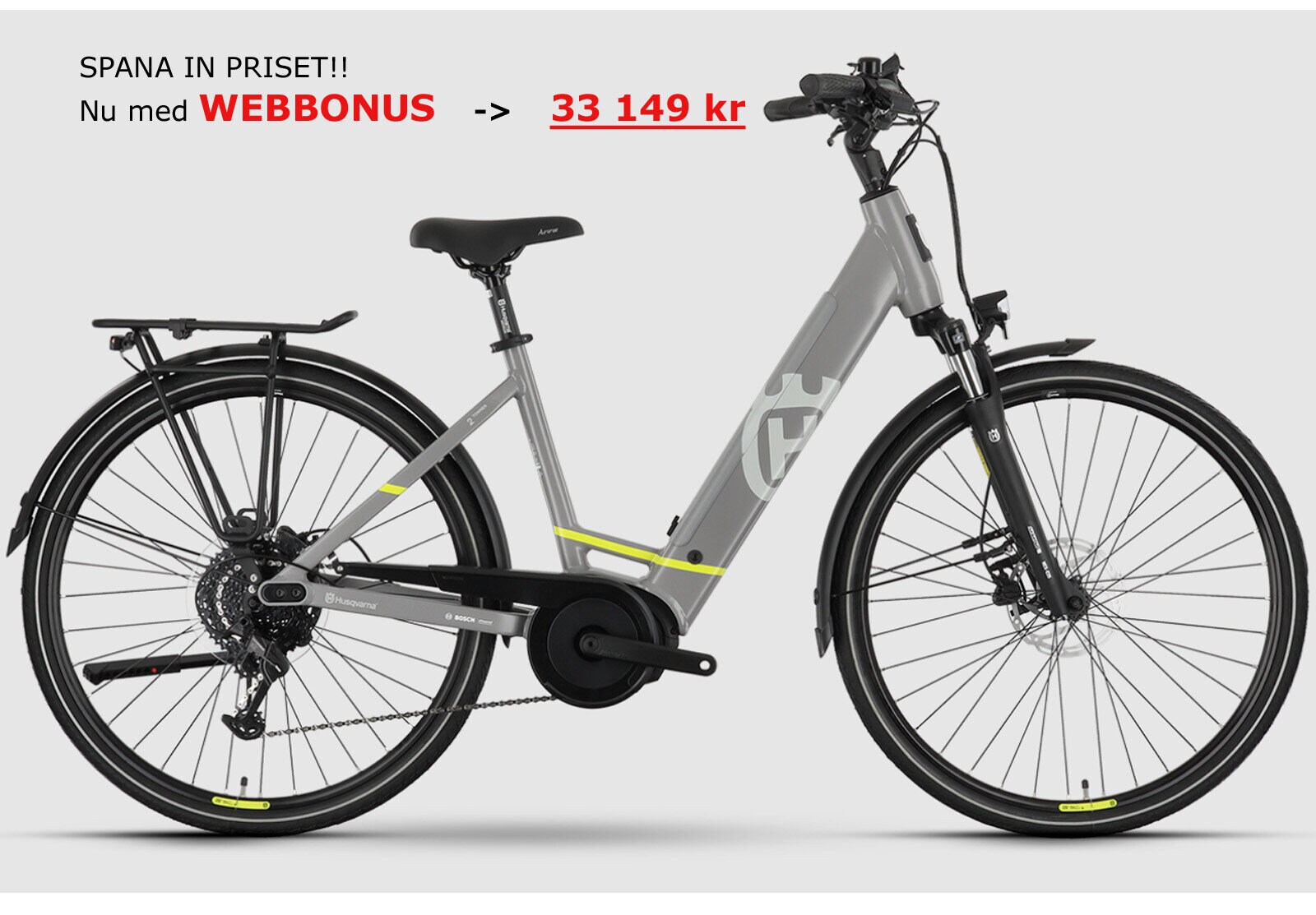 Husqvarna Cykel, Towner 2 CB, Dark Grey