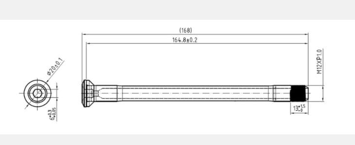 DT/Specialized Axel, Bolt ON Thru Axle 142x12mm