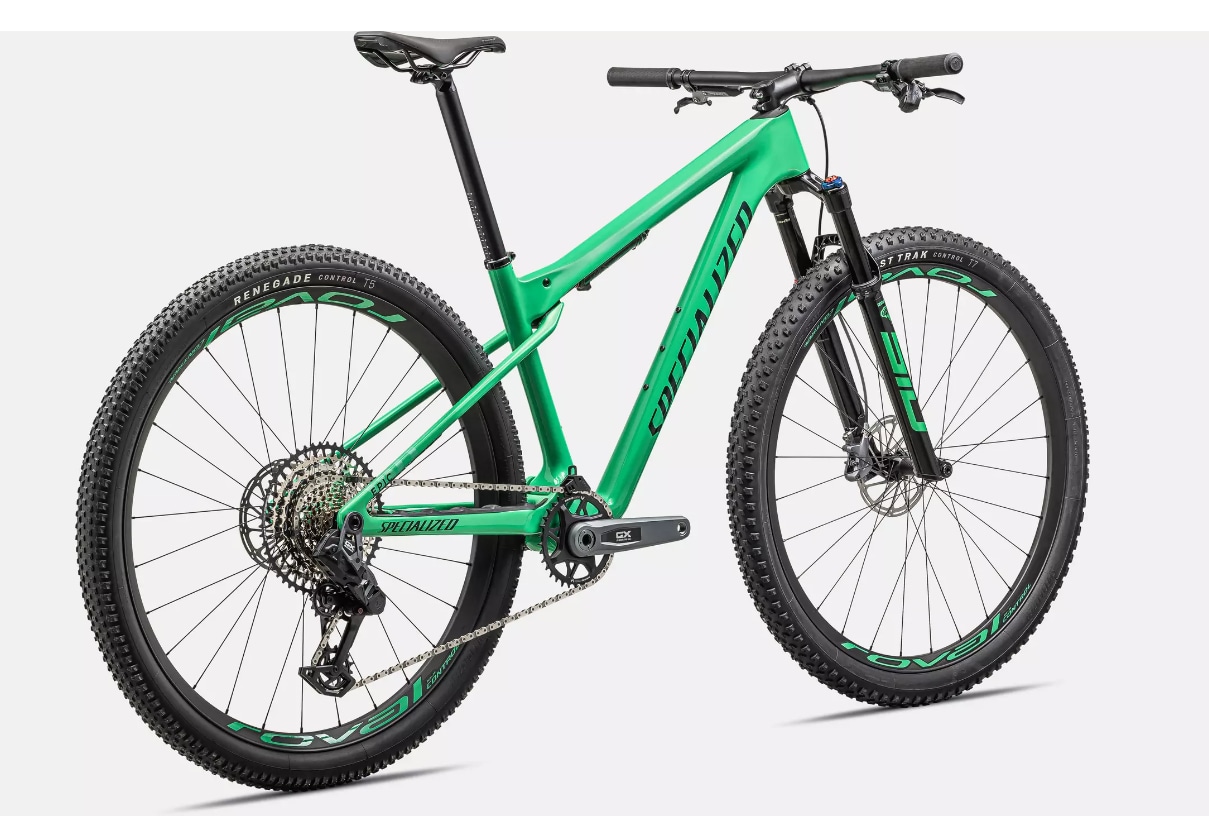 Specialized Cykel, Epic World Cup Expert, Gloss Electric Green / Forest Green Pearl