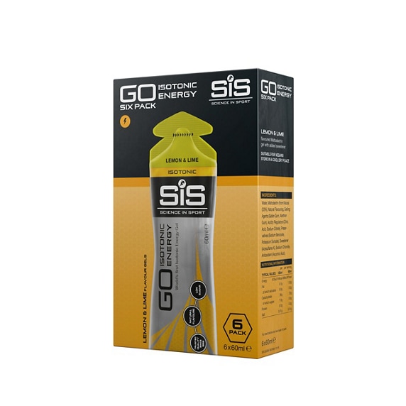 SiS Gel, GO Isotonic Energy Gel 6x60ml, Lemon/Lime