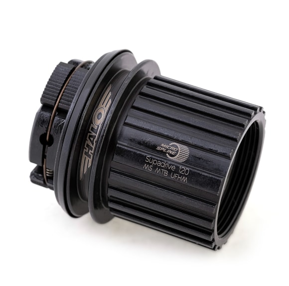 Halo Supa Drive Cassette Body, Cr-Mo Spline Freehub Body for Supa Drive hub 120, Black, Shimano Microspline