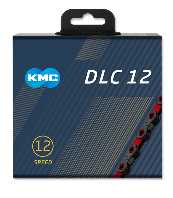 KMC Kedja, X12 DLC Svart/röd, 12-Delad