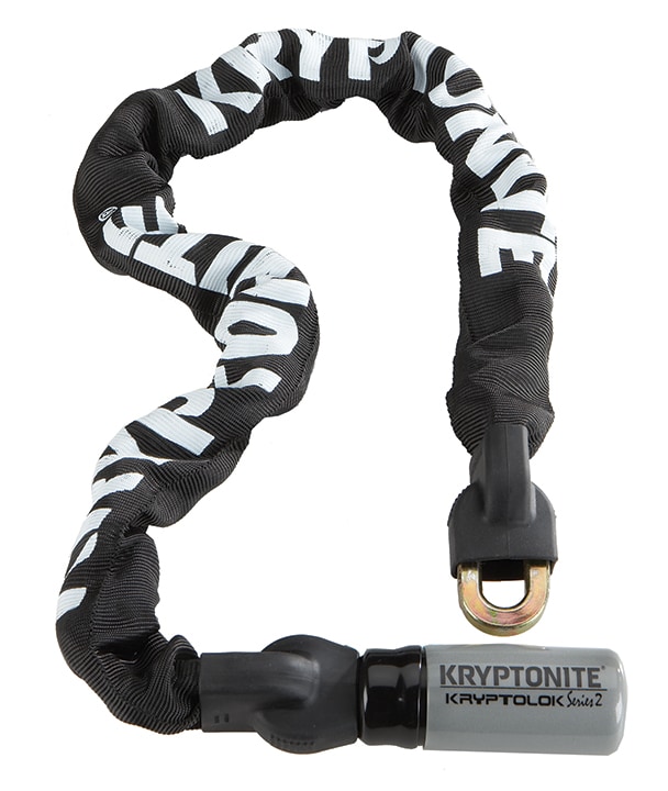 Kryptonite Kättinglås, KryptoLok Series 2 995 Integrated Chain 9.5mmx95cm, Black