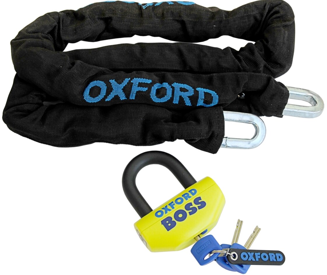Oxford Lås, OF796 Bygellås + Kedja Oxford Patriot Chain 1.5m