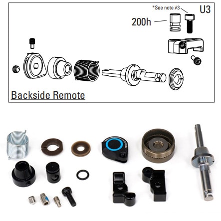 RockShox Reglage, SIDLuxe A2 Upgrade Kit, Remote 2P Backside