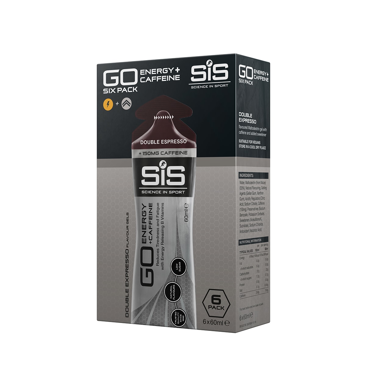 SiS Gel, GO Isotonic Energy + Caffeine 60ml, Double Espresso