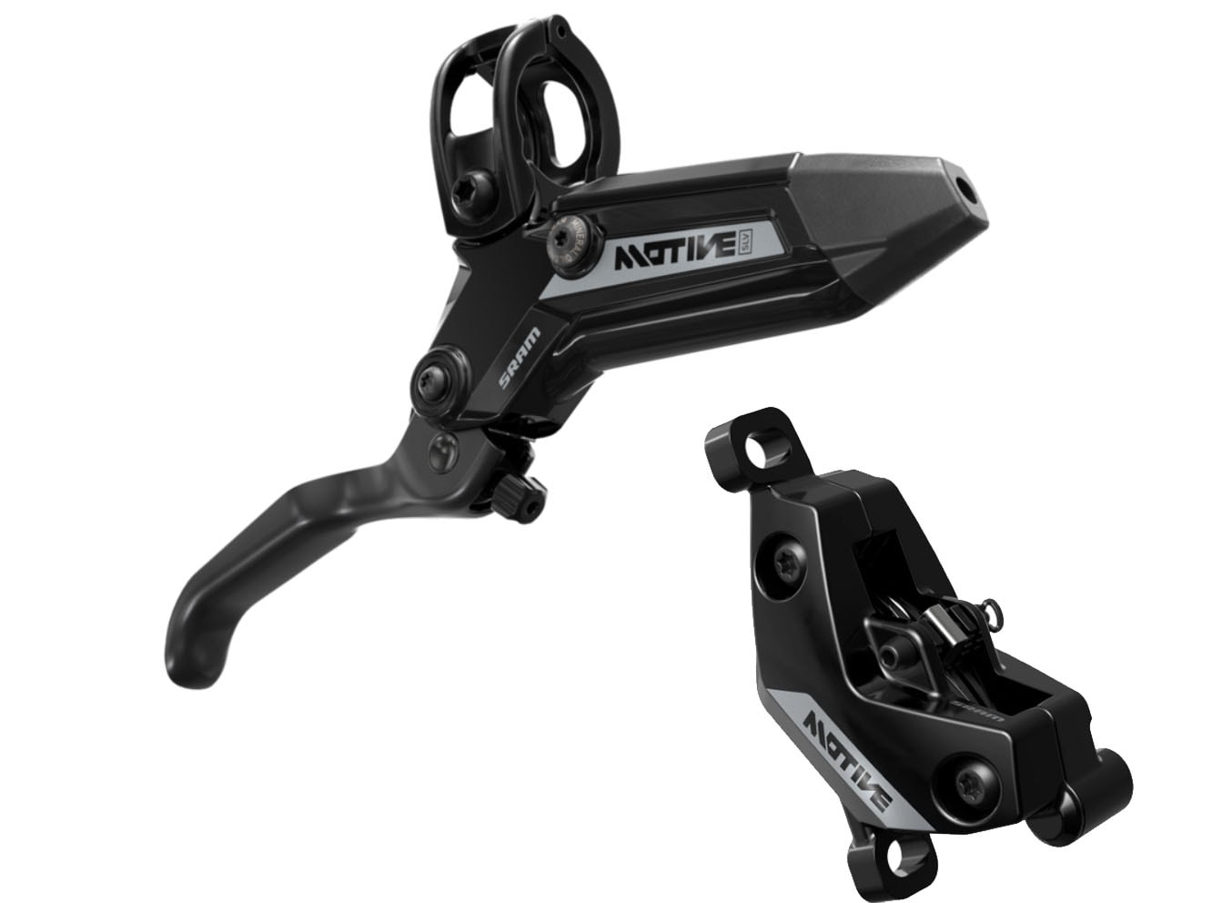 SRAM Skivbroms, Motive Silver 4, Gloss Black Anodized