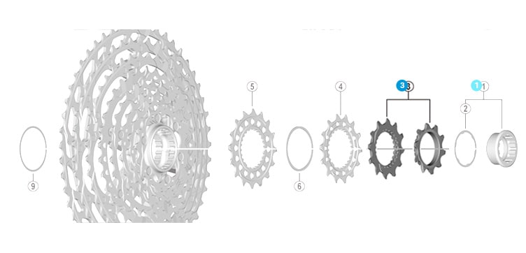 Shimano Drev, CS-M9100 XTR, 10/12t