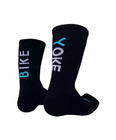 Bike Yoke Socka, Socks 2.0 High, Black/turquois