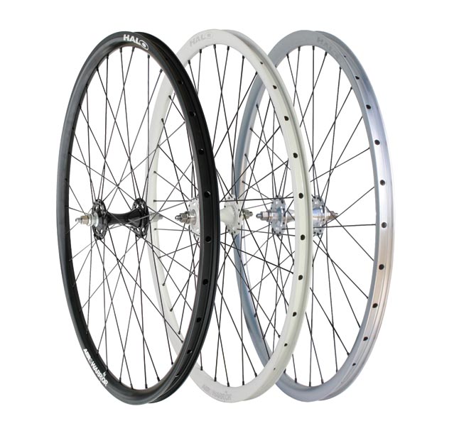 Halo Aerowarrior Track Rear, 25.5H x 24W non-brake surface rim, Halo SB Fix-G/Freewheel hub, 32H, Black, 700c