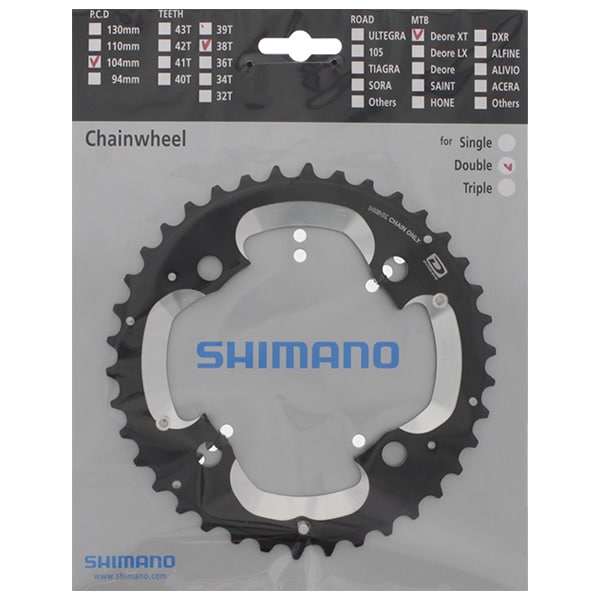 Shimano Drev, M785 XT, Alu - 4 bult x 104/64 mm, 40/28t