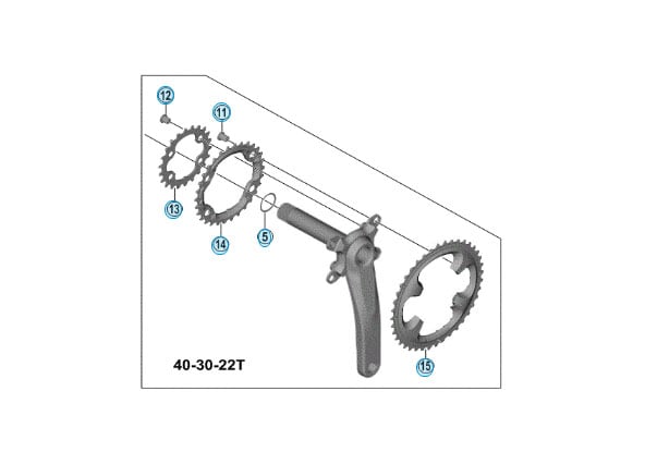 Shimano Drev, Shimano XT-M8000 3x11 4 arms 64/96 mm