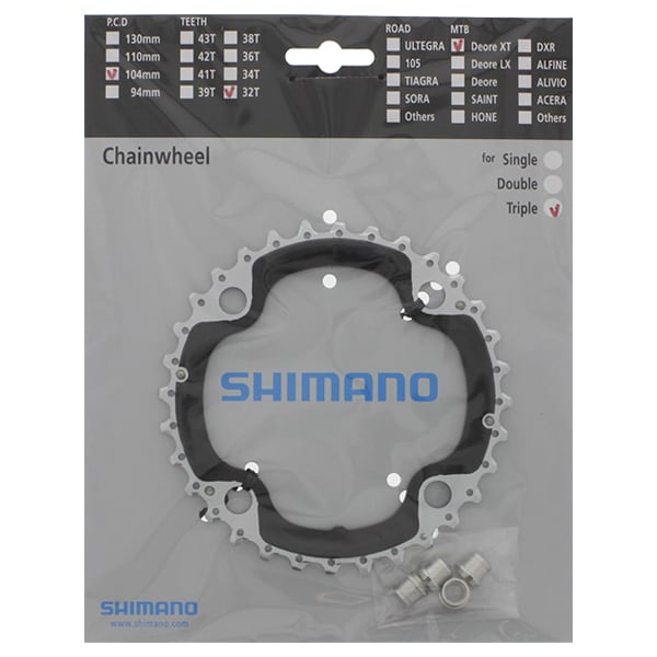 Shimano Drev, M770/780 XT, Alu - 4 bult x 104 mm