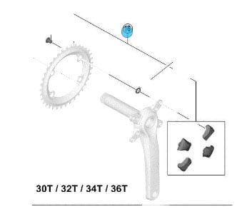 Shimano Skruv/adapter, M9000 XTR, Singlespeed