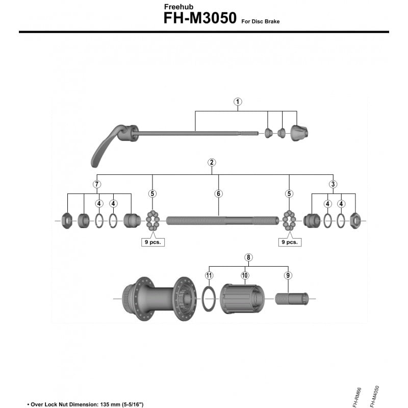 Shimano Kona, Lock Nut Unit FH-RM35