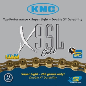 KMC Kedja, X9 SL 9-speed, Gold