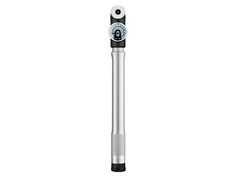 Crankbrothers Pump, Mini Sterling Long Gauge, Silver