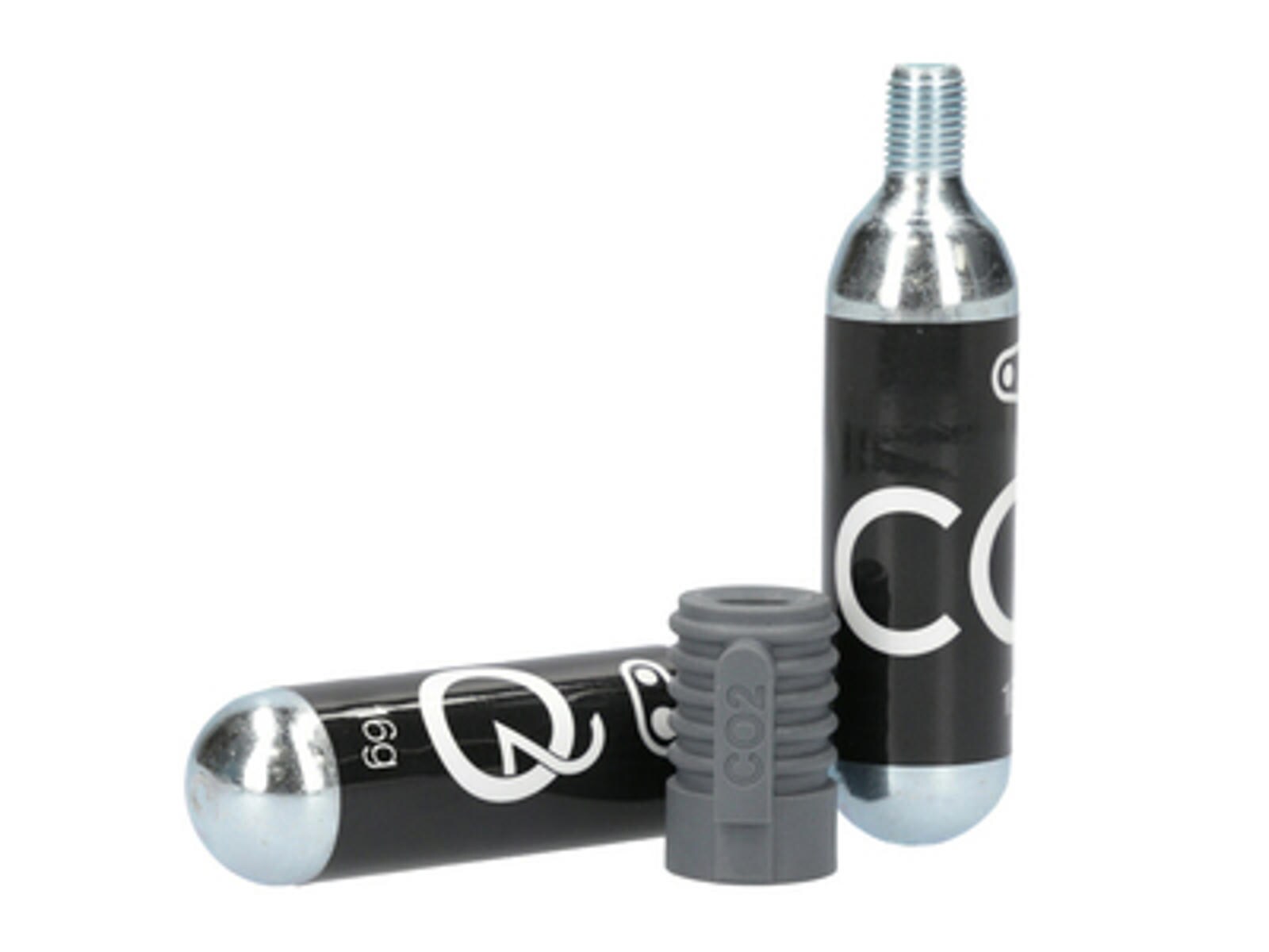CrankBrothers Pump, 16/20/25g Threaded CO2 cartridge w/ inflator, Gängad
