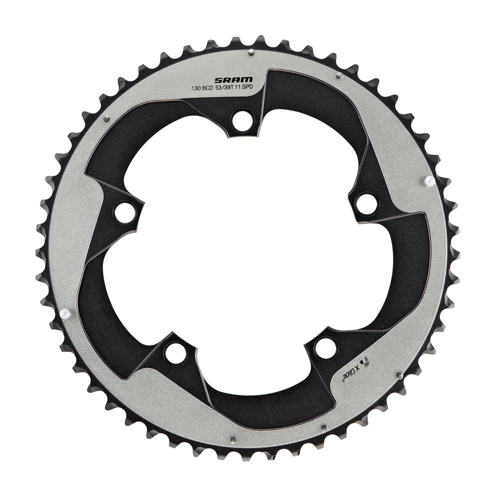 SRAM Drev, RED22, YAW 11sp, 53t - 5 bult x 130 mm, Yttre