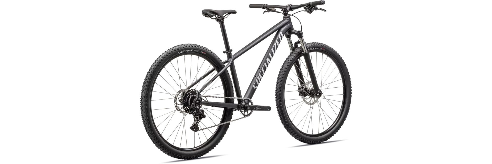 Specialized Cykel, Rockhopper Sport KH 29, SATIN BLACK LIQUID METAL / WHITE