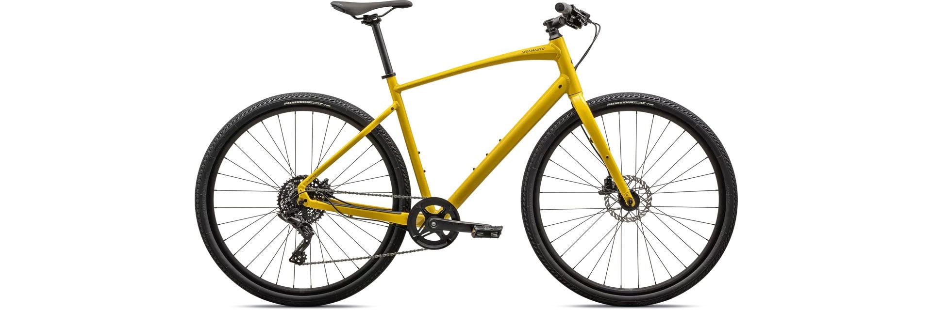 Specialized Cykel, Sirrus X 2.0, GLOSS SULPHUR / SATIN REFLECTIVE BLACK LIQUID METAL