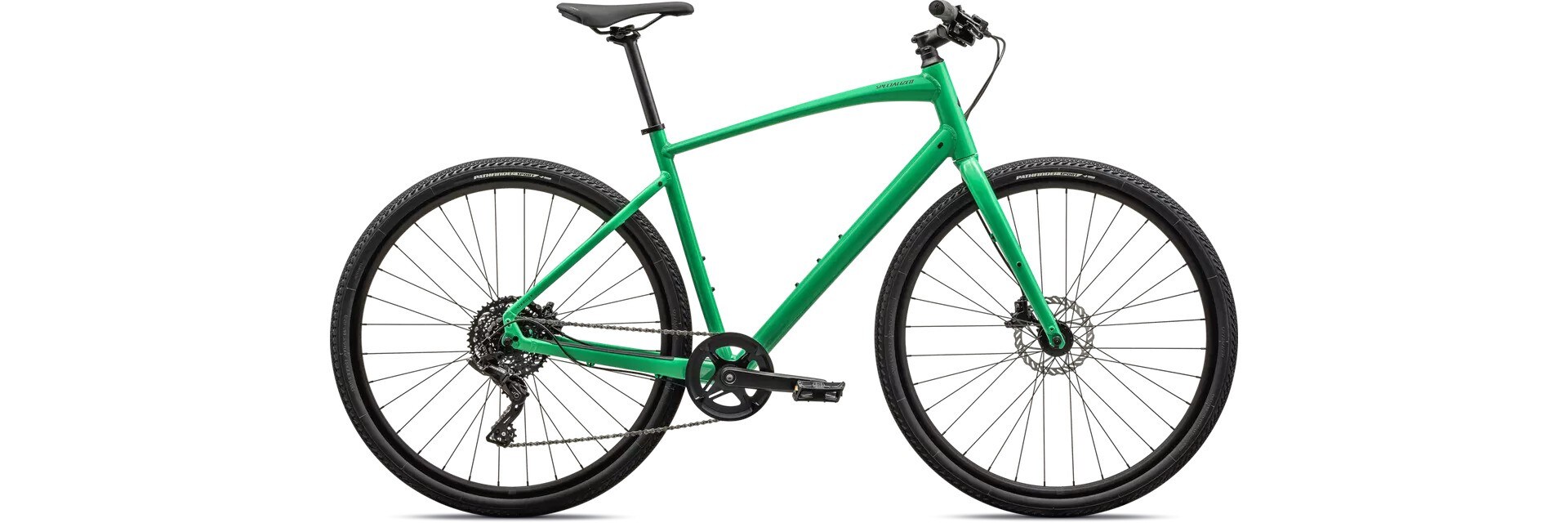 Specialized Cykel, Sirrus X 2.0, GLOSS ELECTRIC GREEN / SATIN REFLECTIVE SMOKE