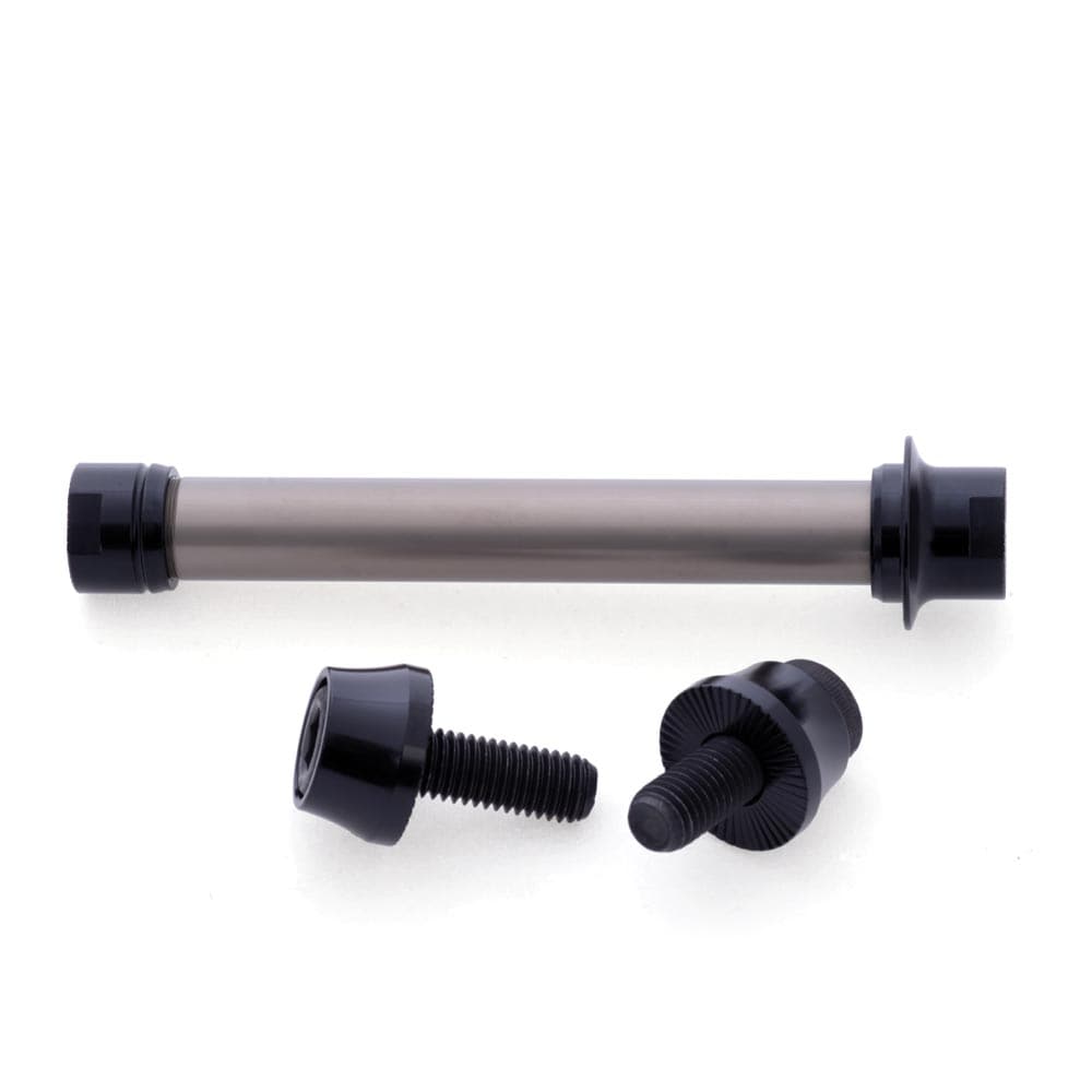 Halo Spin Doctor 6D Axle Kit, Rear - M10 Bolt type axle kit for SD6D Hub, Inc. Internal alloy axle, Black, M10