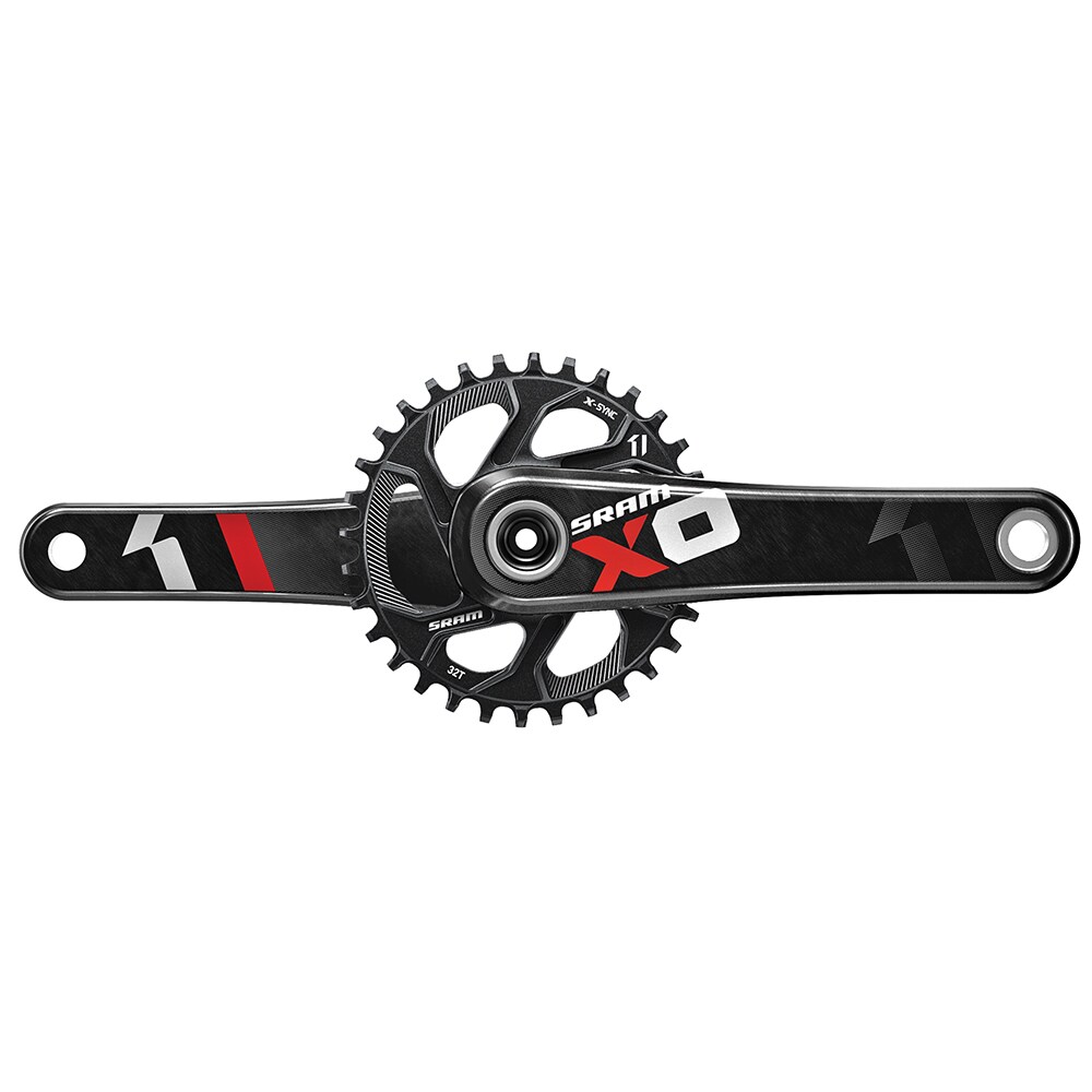 SRAM Vevarmar, X01 DM 32t GXP, Svart/röd