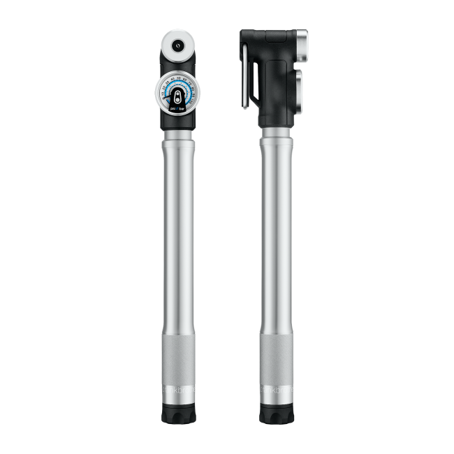 Crankbrothers Pump, Mini Sterling Long Gauge, Silver