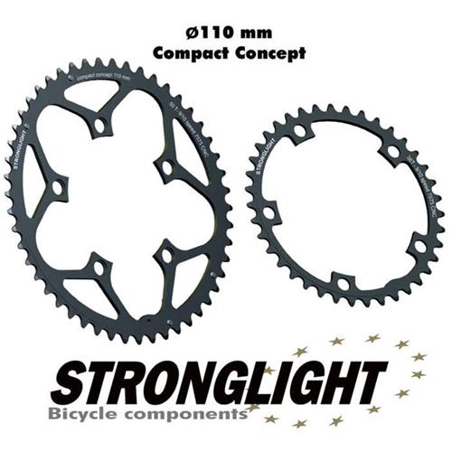 StrongLight Drev, 5/110BCD 9/10speed, Black